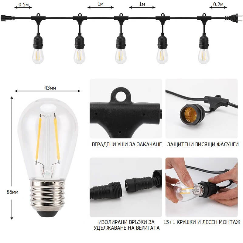 характеристики на лед светещ гирлянд