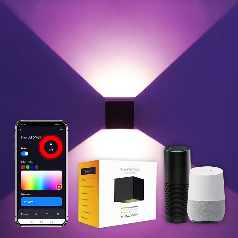 RGB цветна стенна лампа