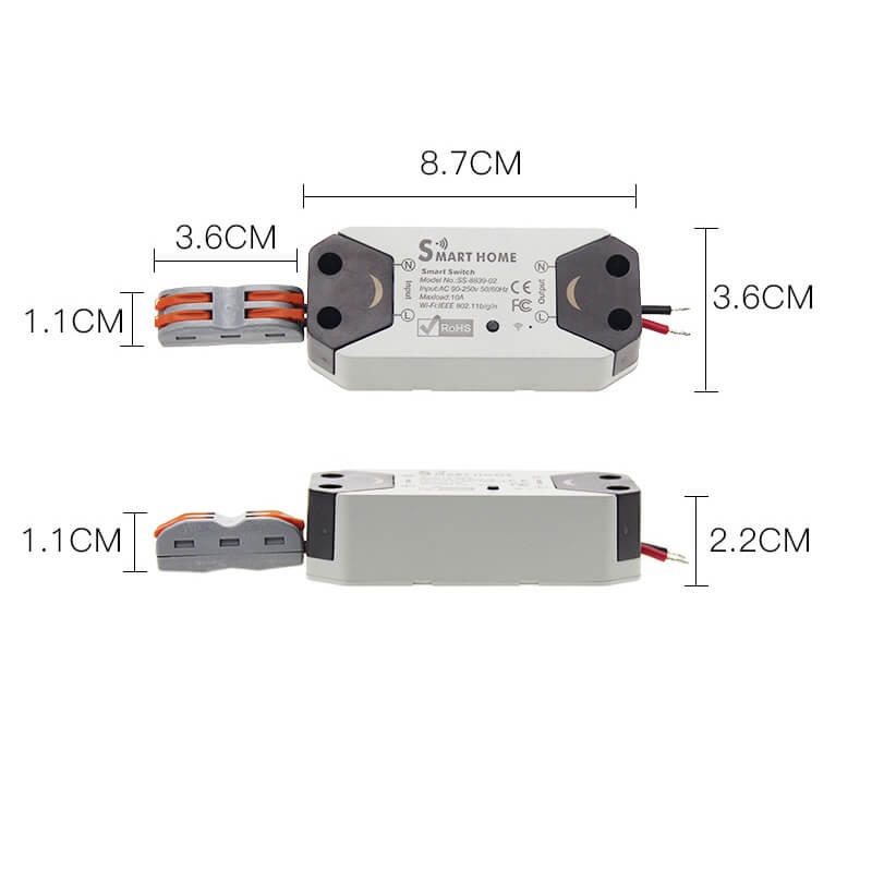 Размер на WiFi прекъсвач