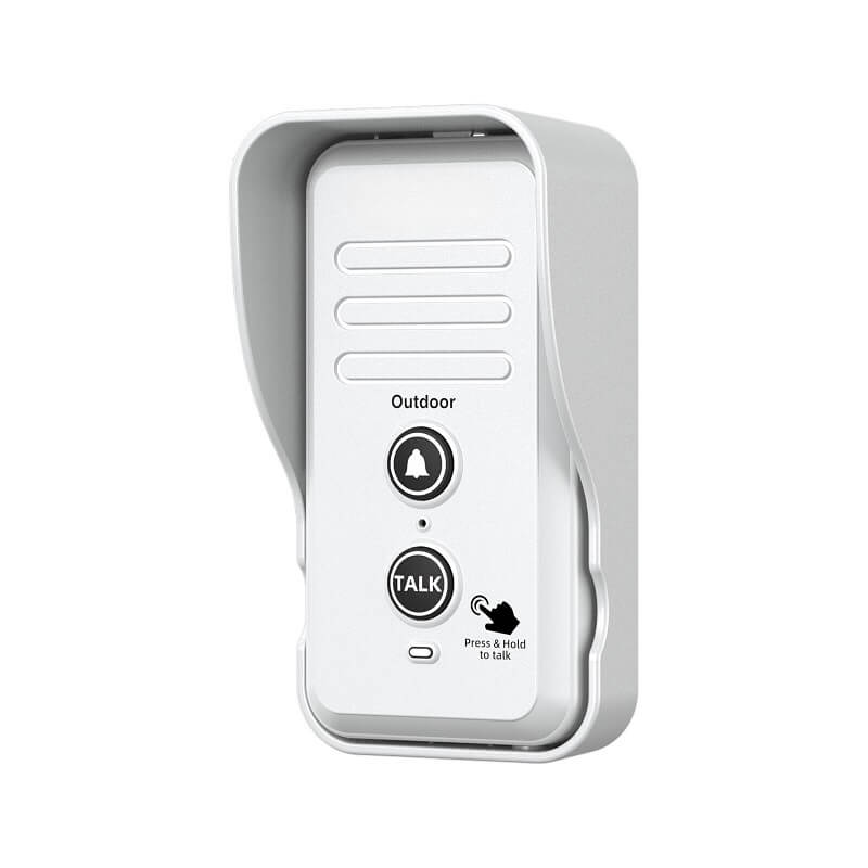 бял бутон за звънене на домофон