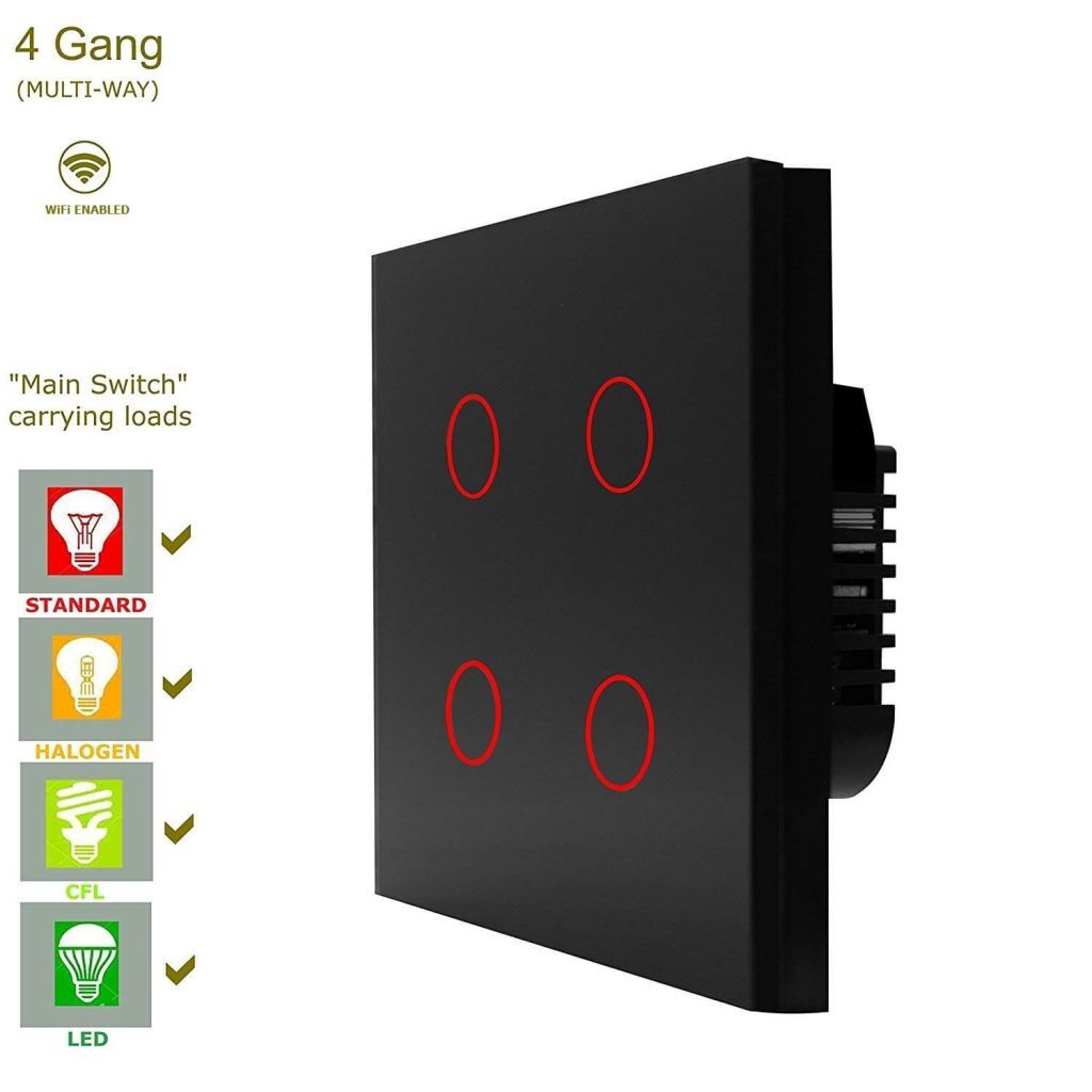 сензорен ключ с WiFi свързаност 4 бутона