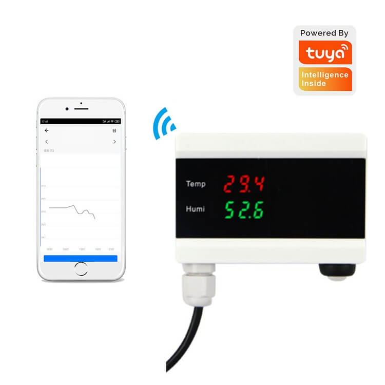 стойности на WiFi индустриален сензор за влажност