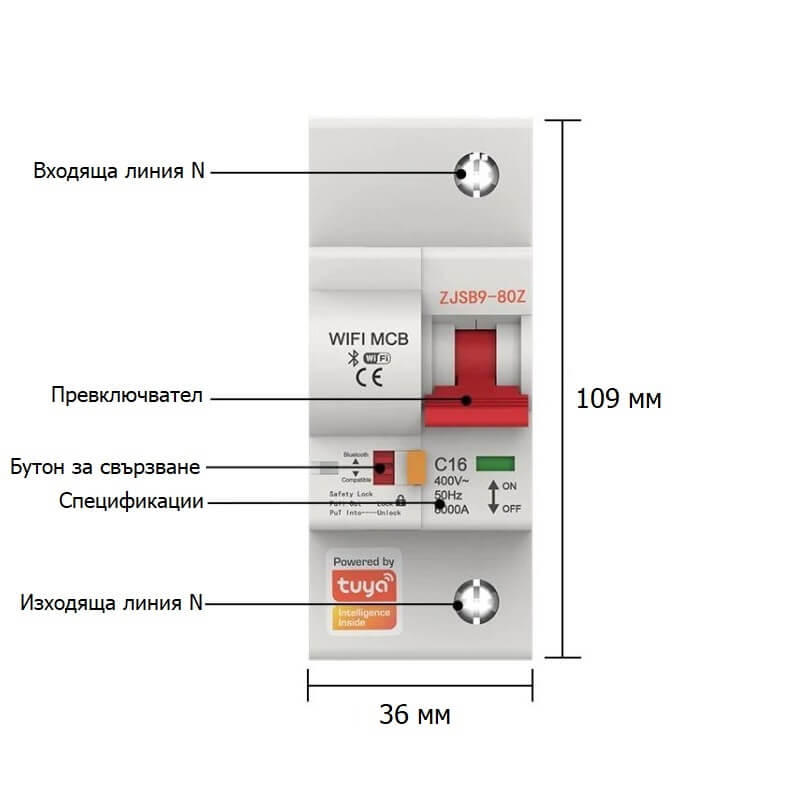 описание на единичен прекъсвач с wifi