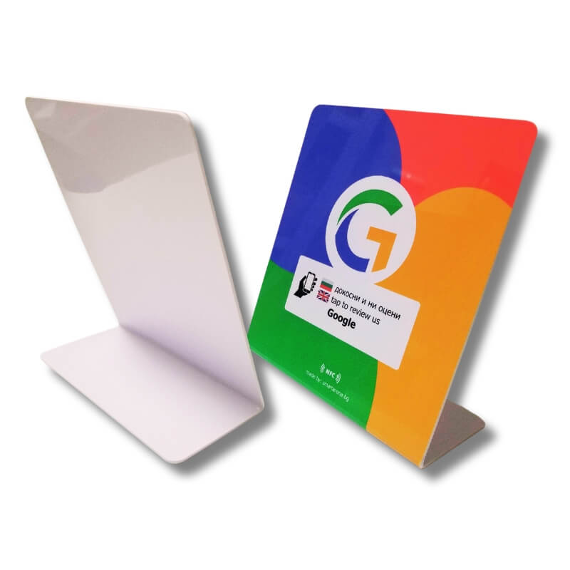 NFC акрилна стойка за Google отзиви