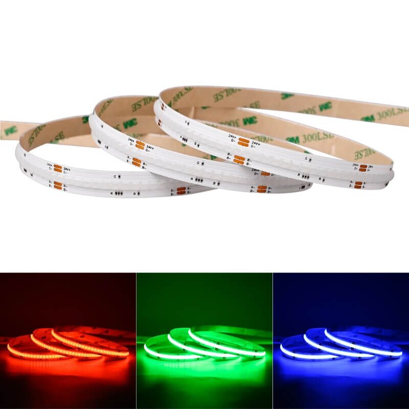 RGB COB LED светодиодна лента макара