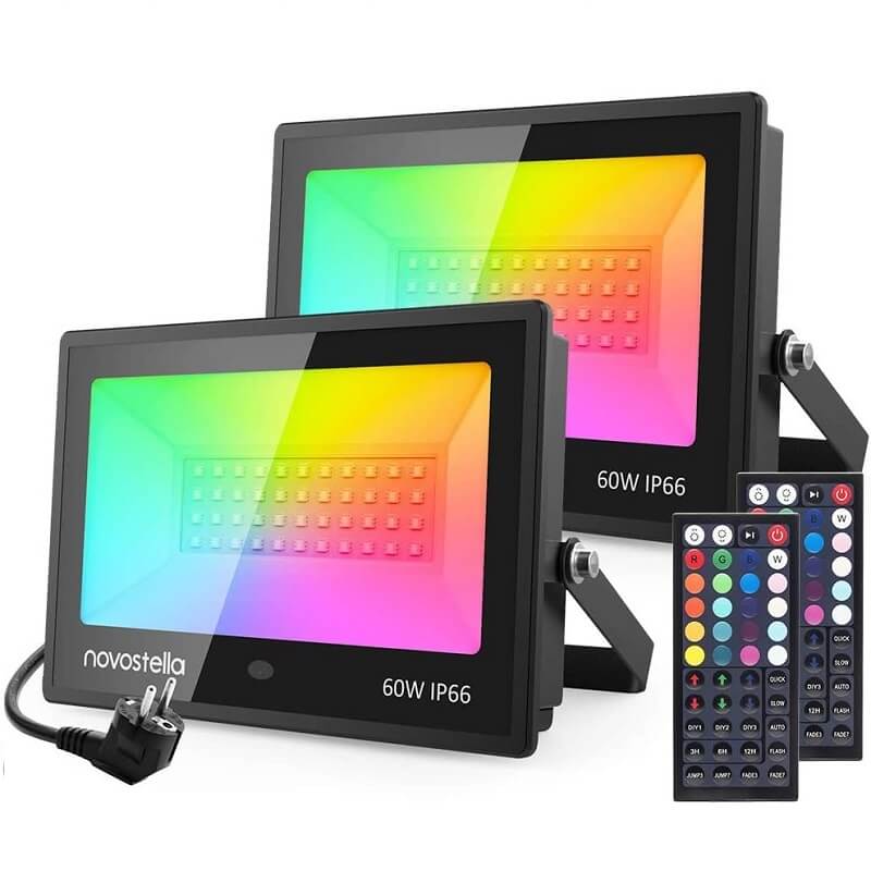 rgb led прожектор novostella 60w
