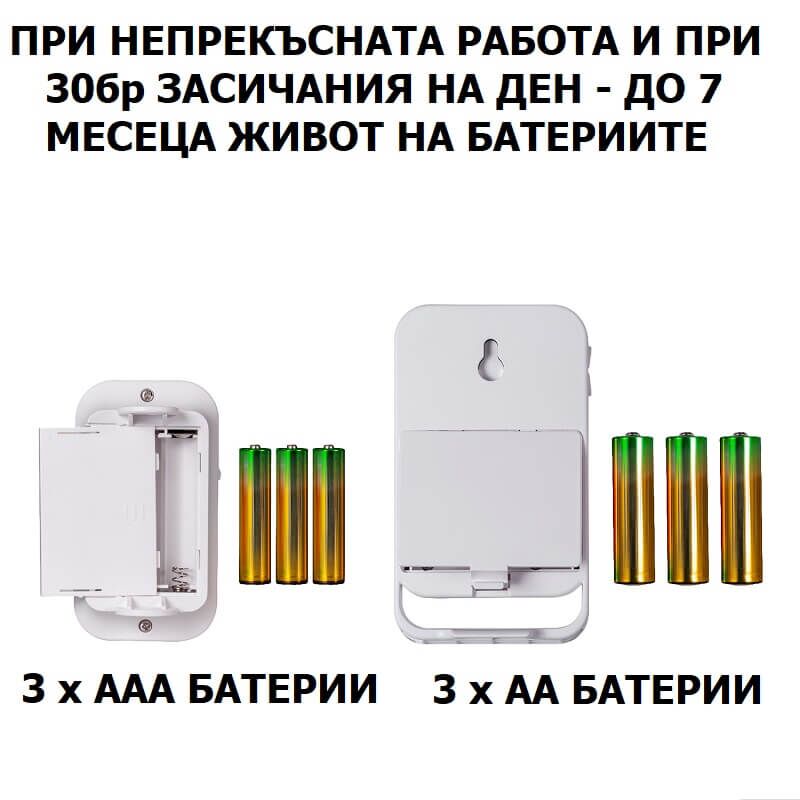 живот на батериите при непрекъсната работа