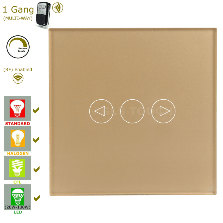 сензорен ключ димируем златист цвят