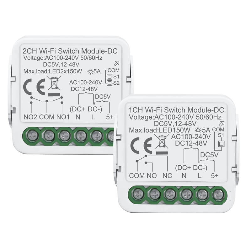 реле със сух контакт с един и два канала