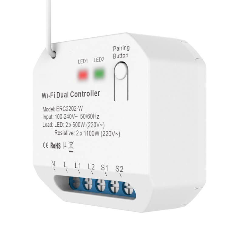 WiFi RF двойно реле за кинетичен ключ