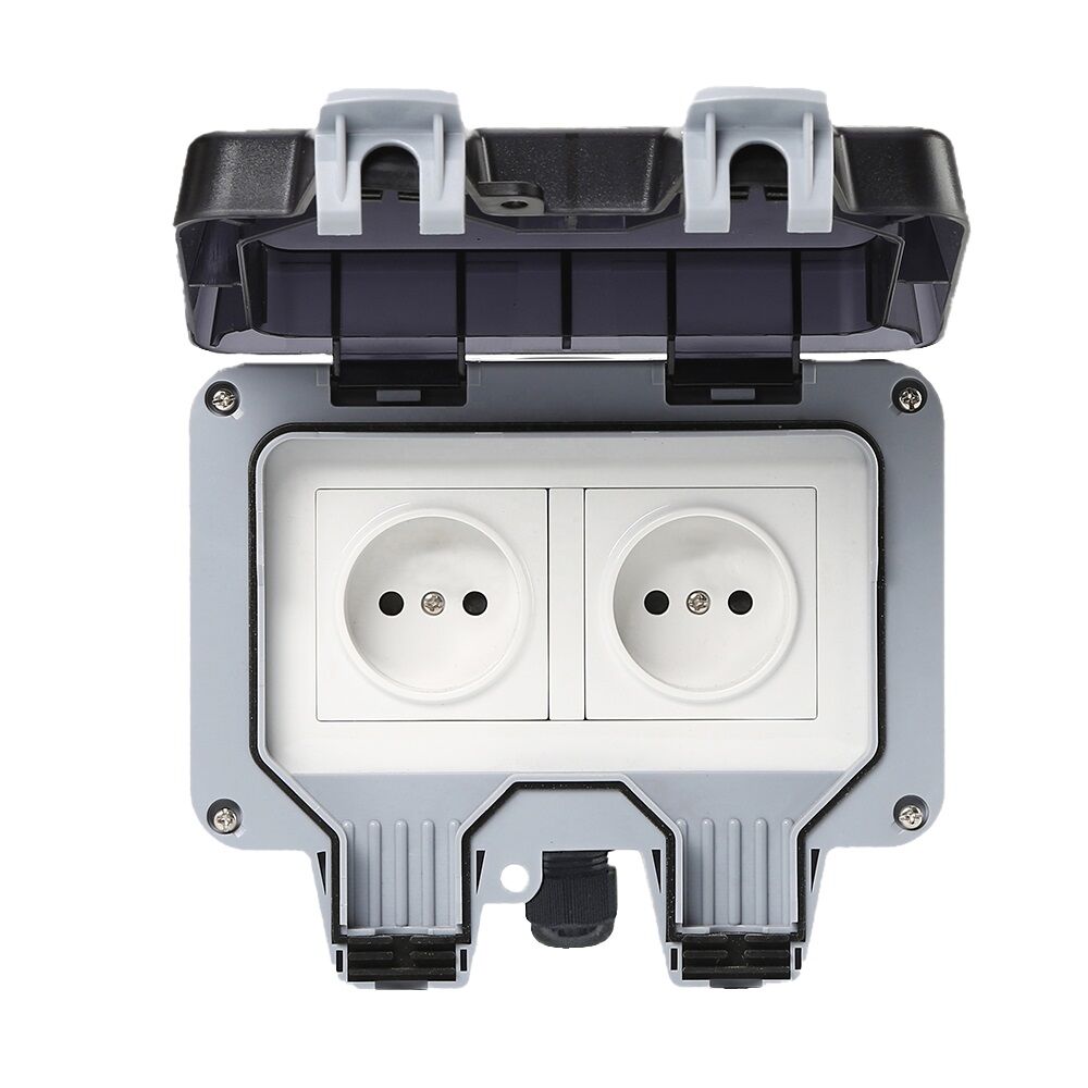 двоен външен контакт с Wi-Fi