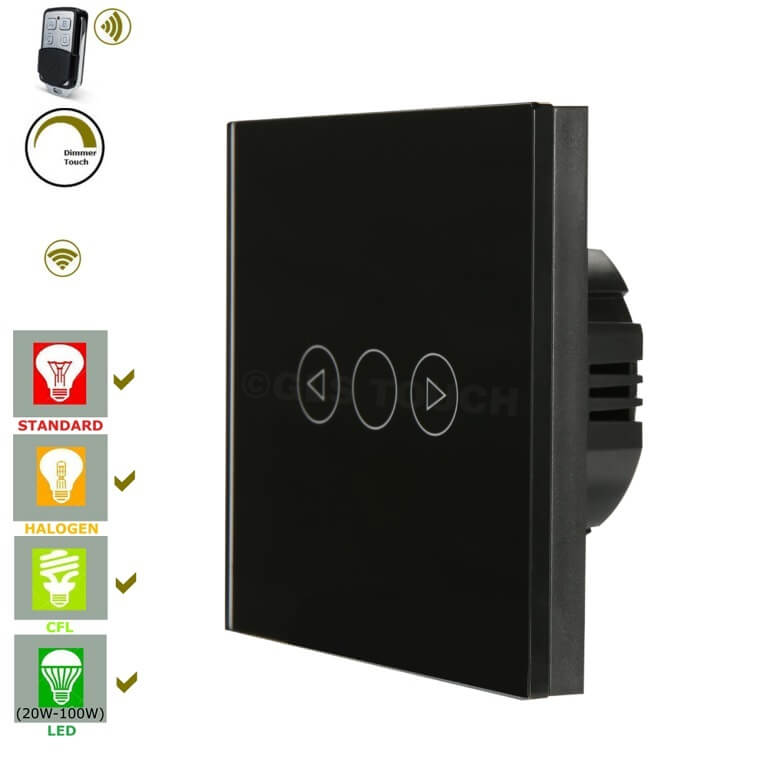 wifi димируем ключ с rf дистанционно черен