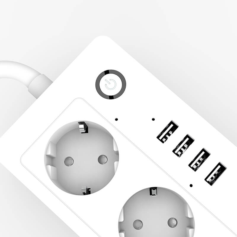 WiFi разклонител 4 гнезда 4 usb