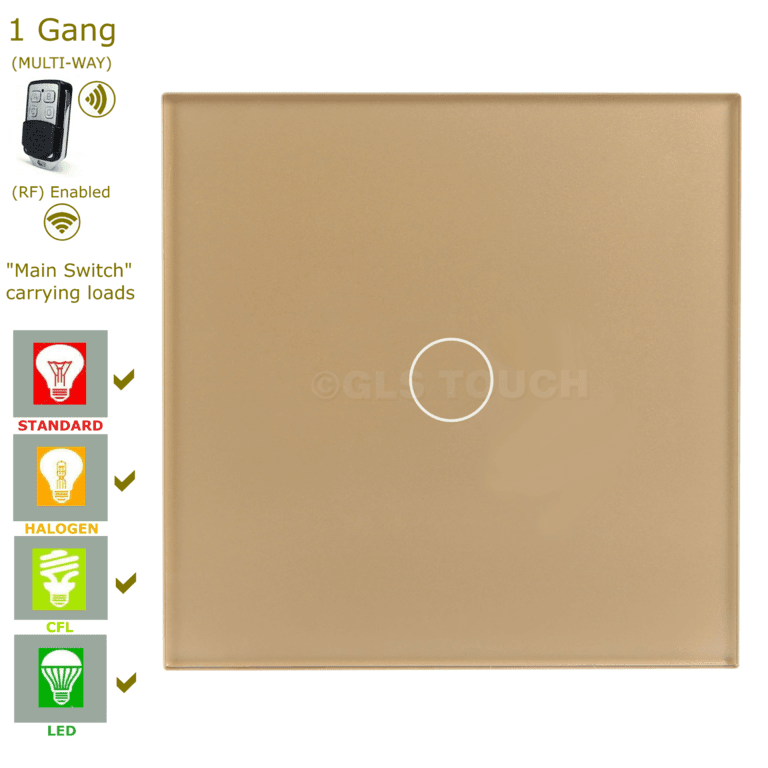 сензорен ключ с дистанционно златист единичен