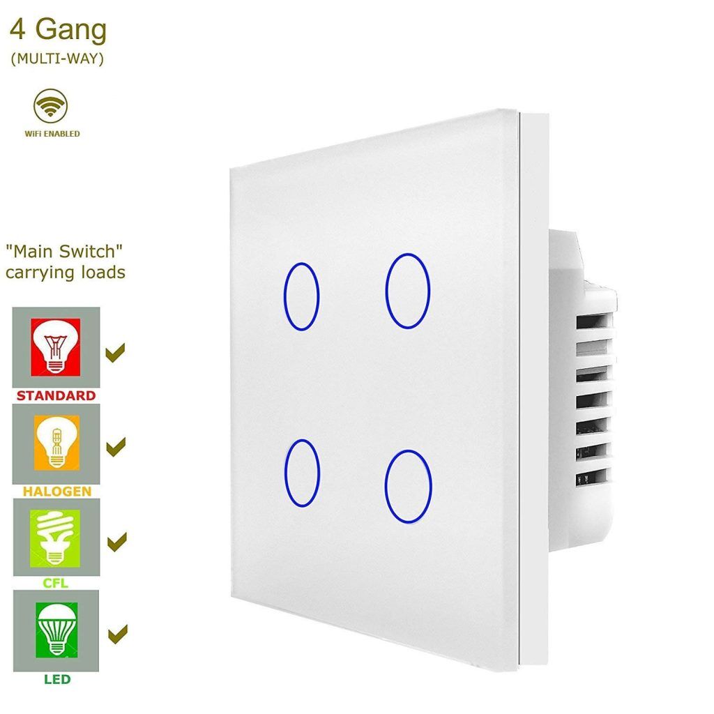 WiFi сензорен ключ за лампи с четири бутона