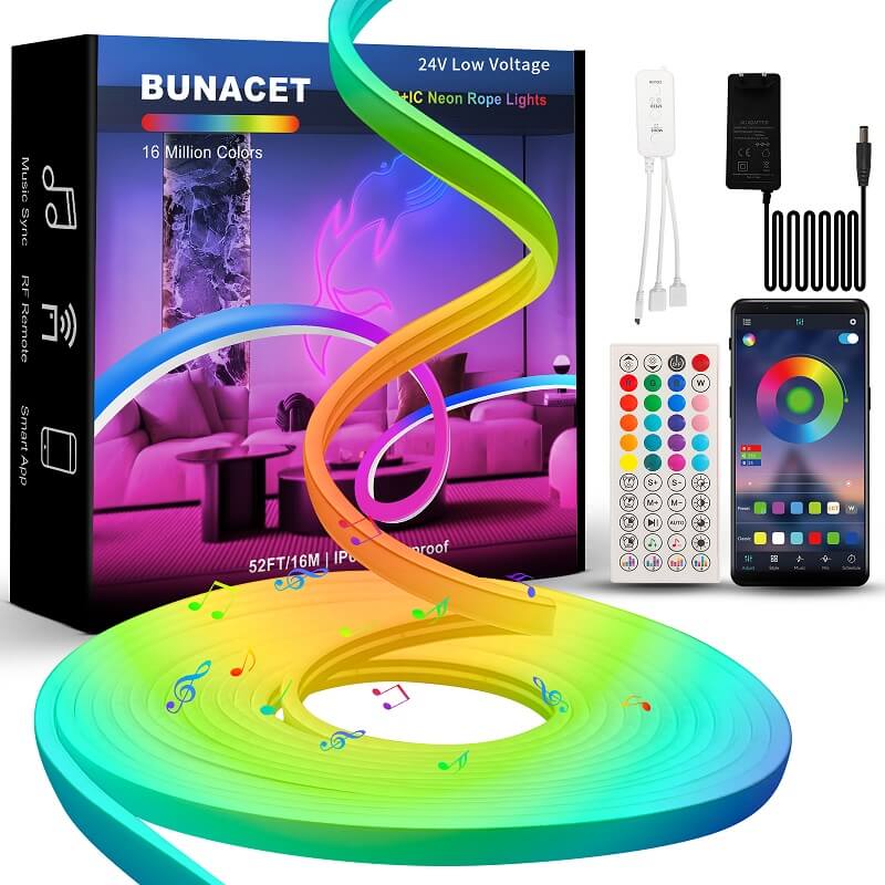 16 метра неонова лента rgbic комплект