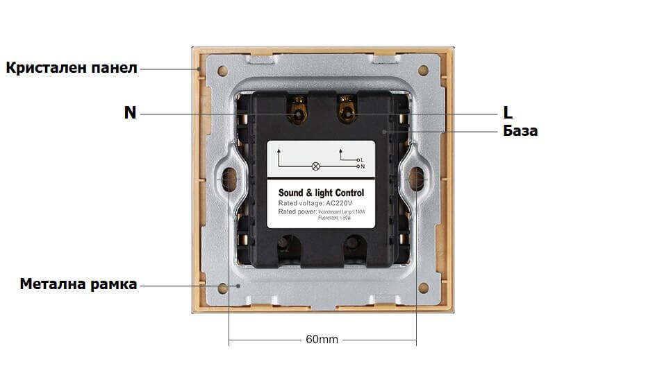 гръб на сензорен ключ