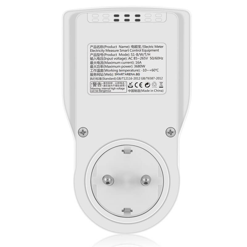 интелигентен контакт термостат отзад