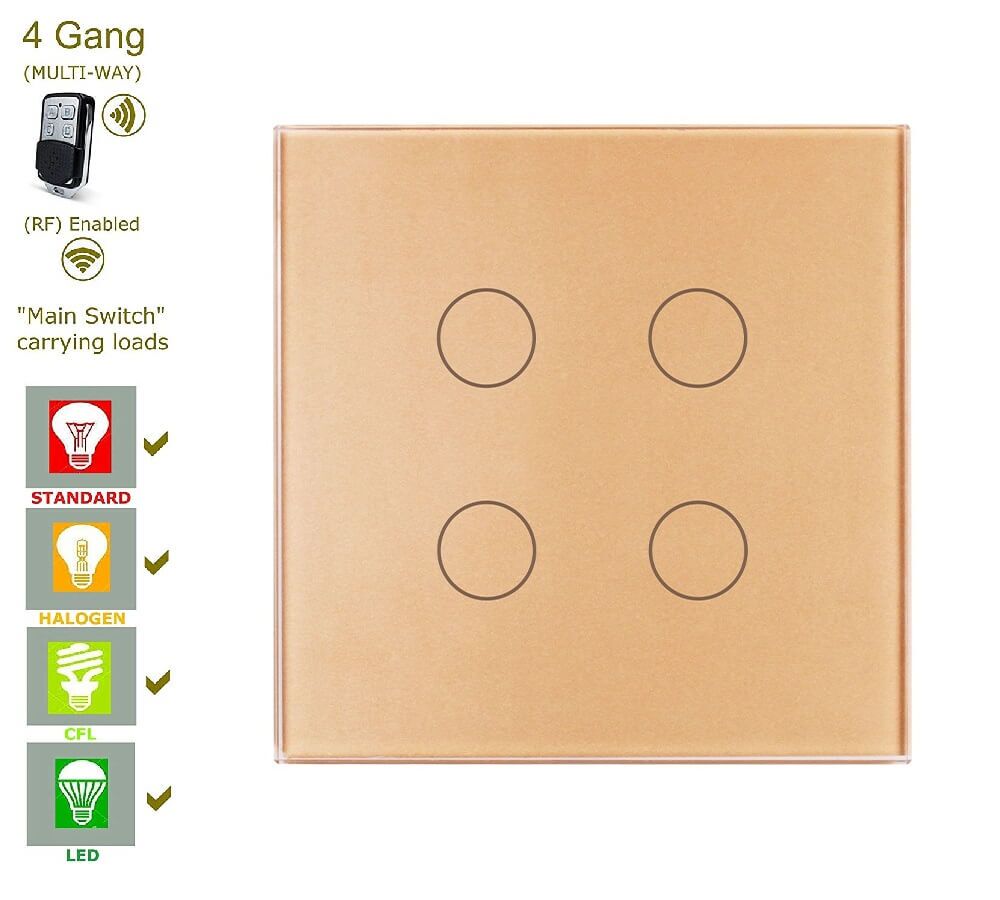 ключ за осветление с дистанционно четири бутона