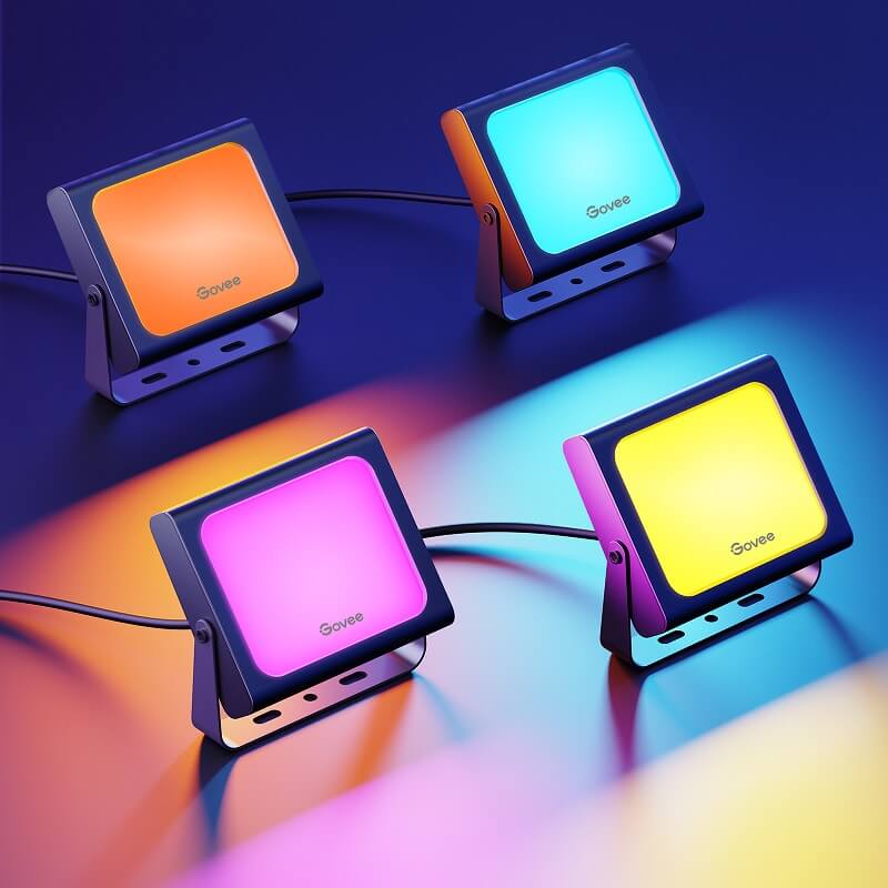 многоцветни външни лед прожектори govee