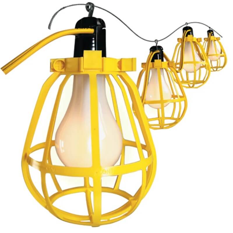 верига от висящи лампи