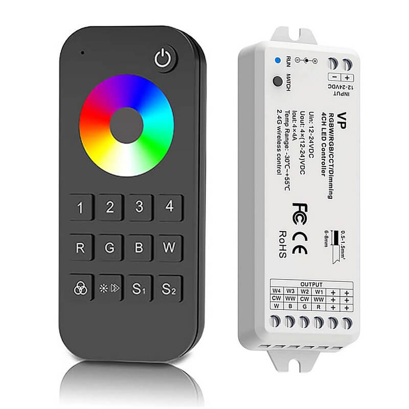 RGBW LED контролер и радио дистанционно комплект