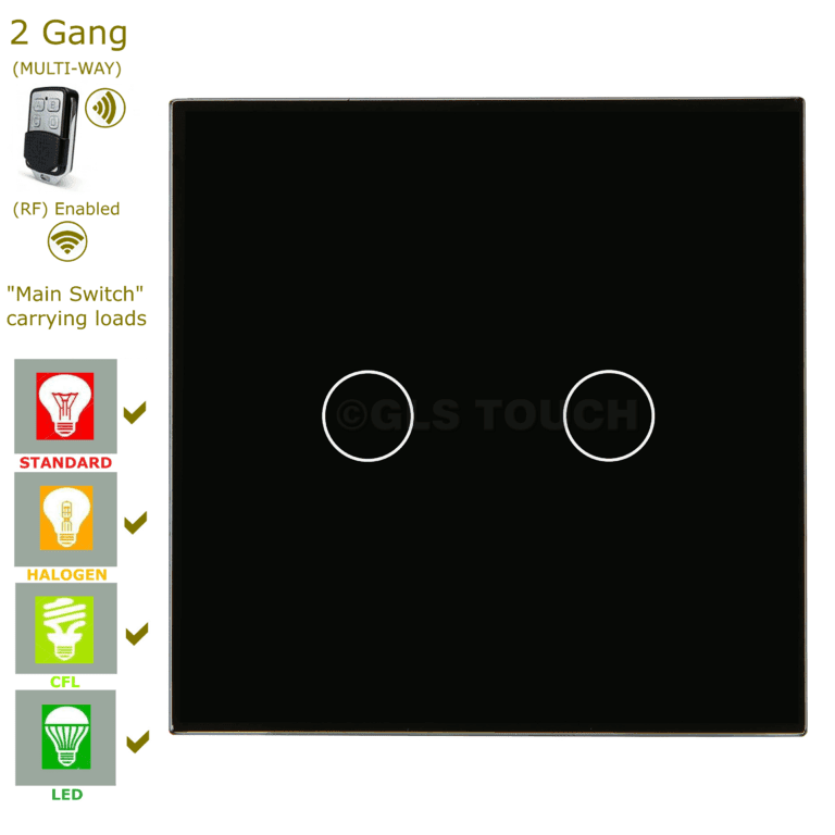 сензорен ключ с дистанционно черен двоен