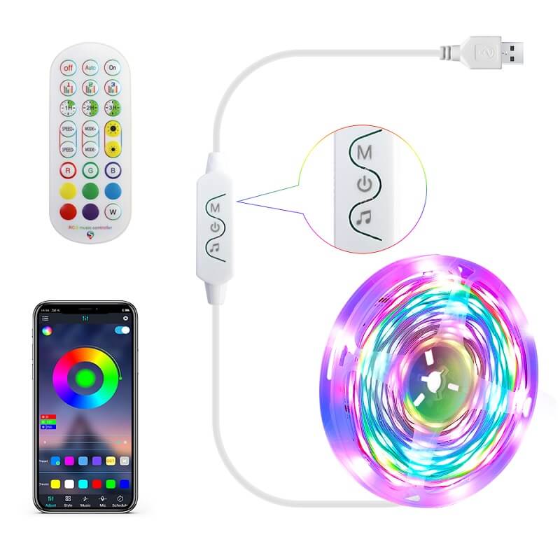 лед лента за спалня USB комплект