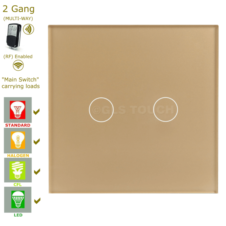 сензорен ключ с дистанционно златист двоен