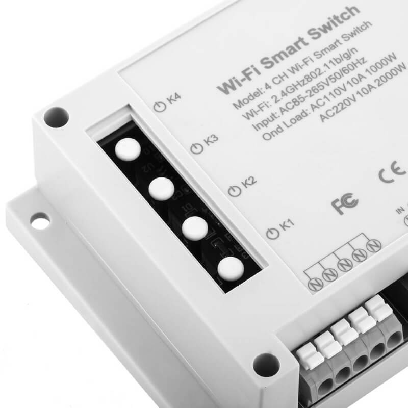 бутони за ръчно управление на четворно реле