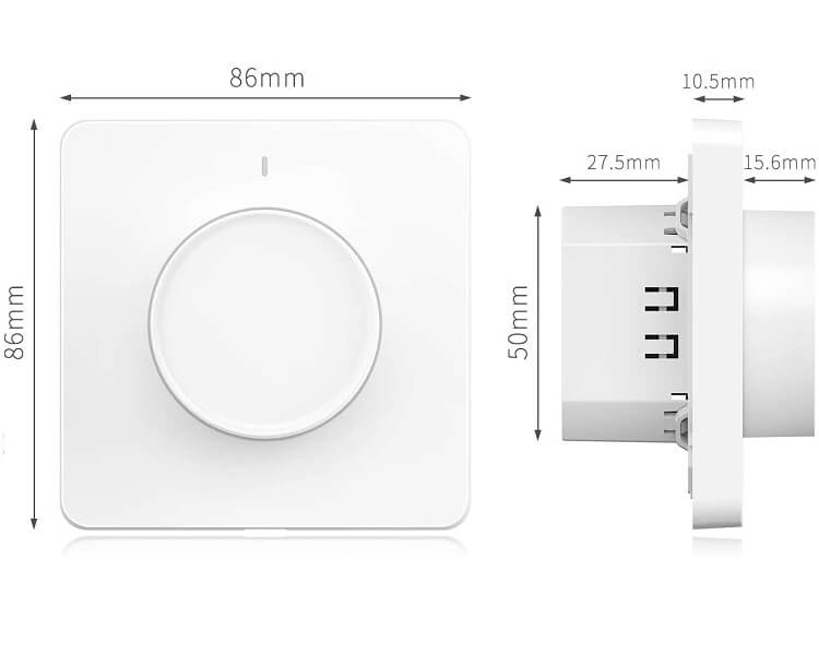 размери на WiFi димер