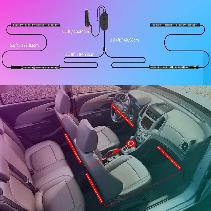 дължина на лед лента за кола