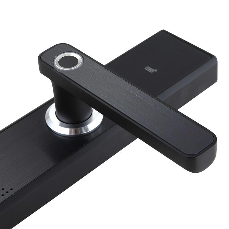 интелигентна брава с дръжка черна