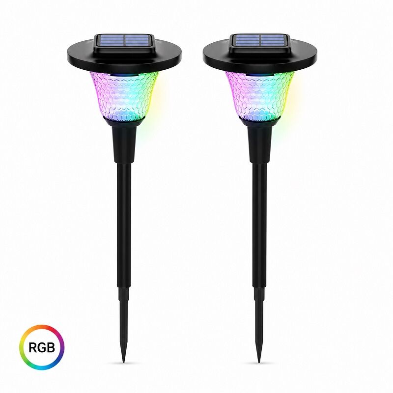 соларна rgb градински лампи комплект