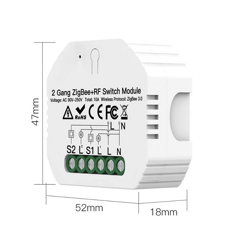 размери на зигби двоен модул за осветление