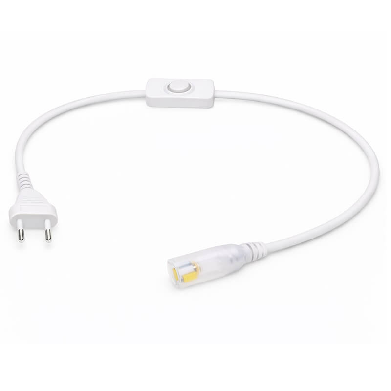 захранващ кабел с щепсел и ключе за лед лента 220V