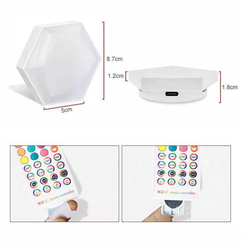 размери на WiFi хексагон светлини