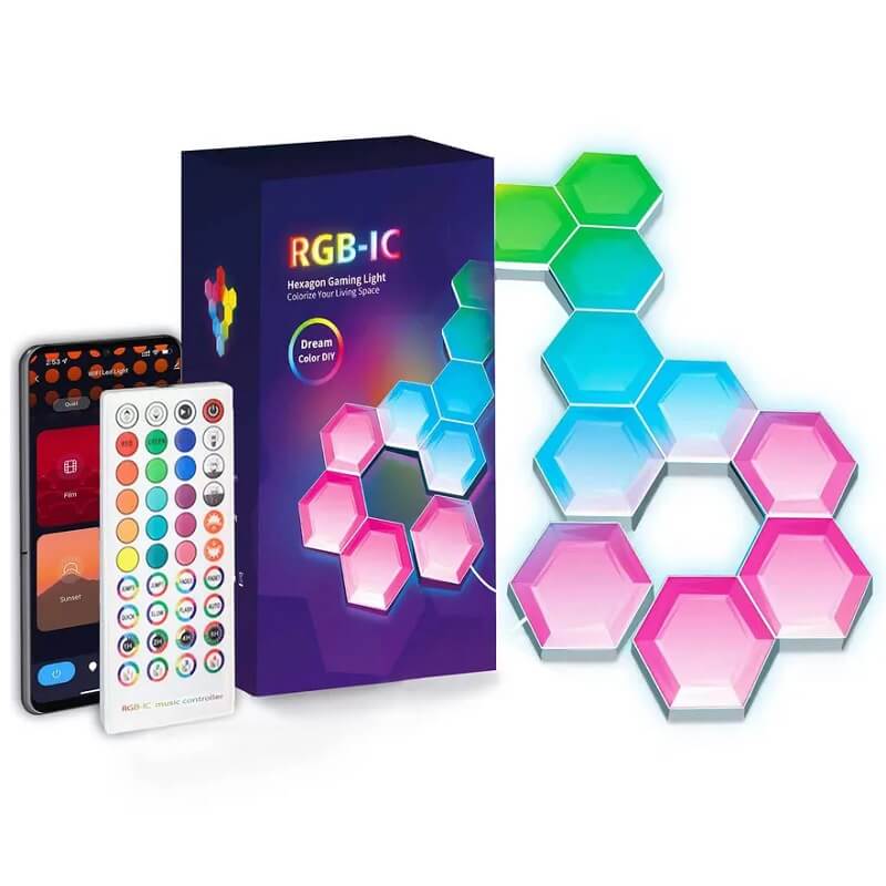 WiFi хексагон 10 модулни светлини