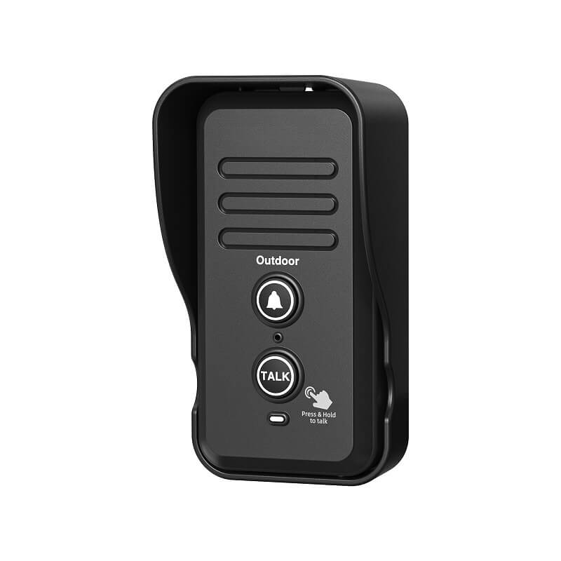 черен бутон за звънене на домофон