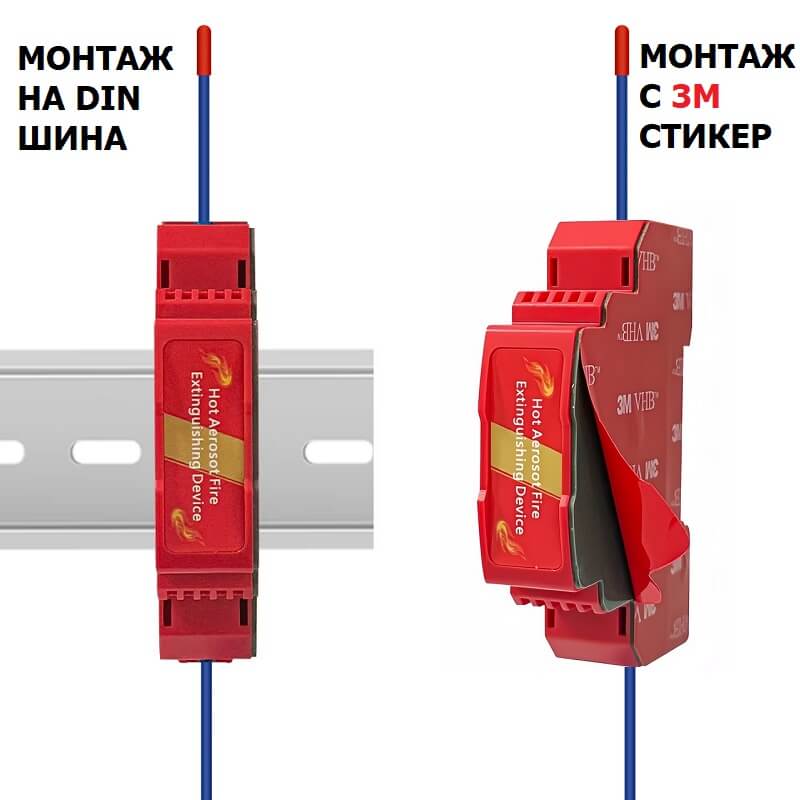монтаж в шина или със стикер