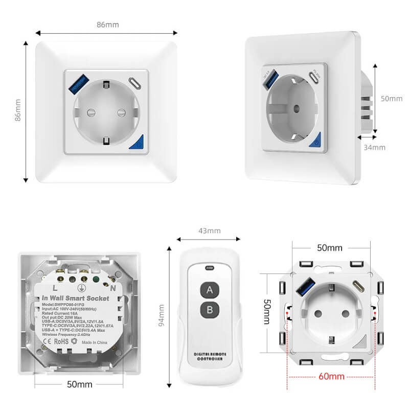 размери на WiFI контакт с мониторинг