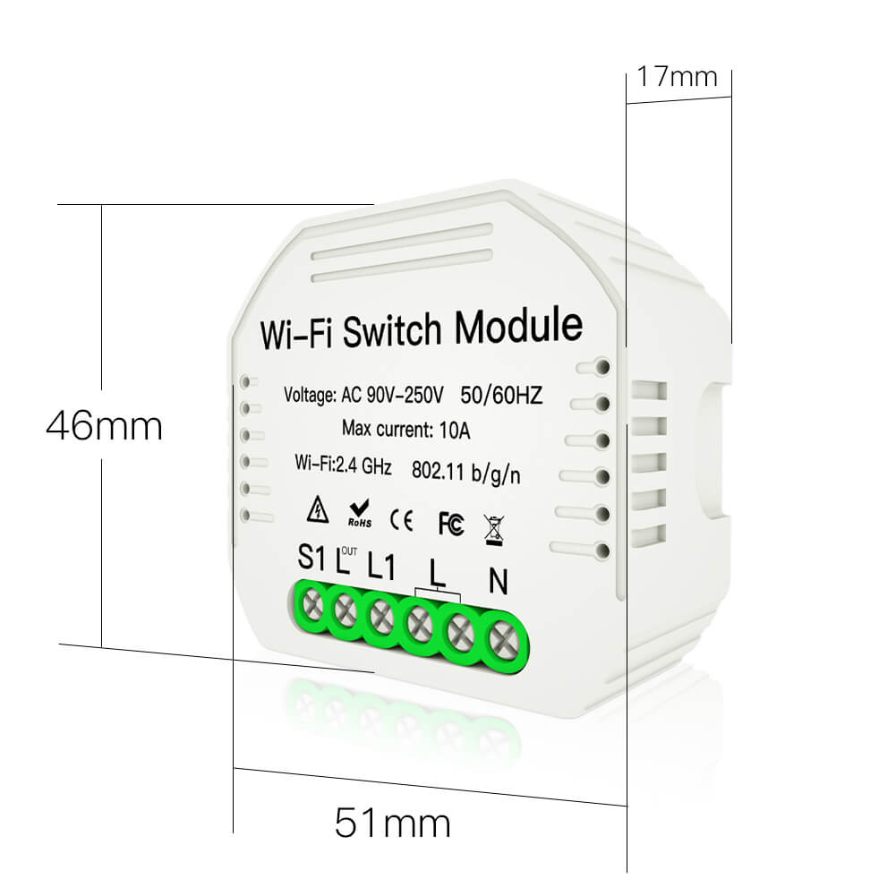 размер на WiFi модул едноканален