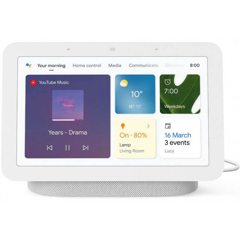 white цвят nest hub 2