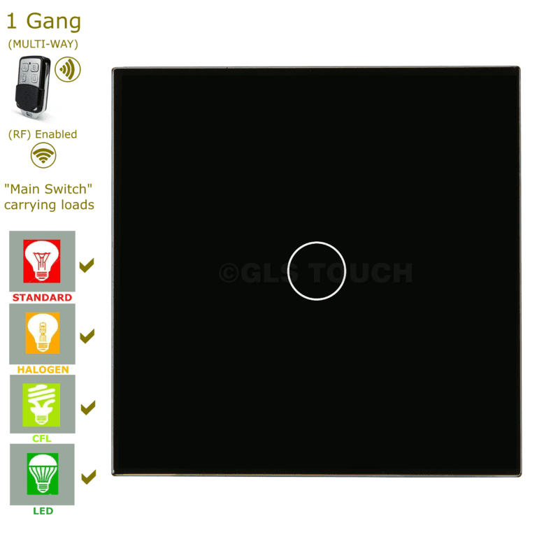 сензорен ключ с дистанционно черен единичен