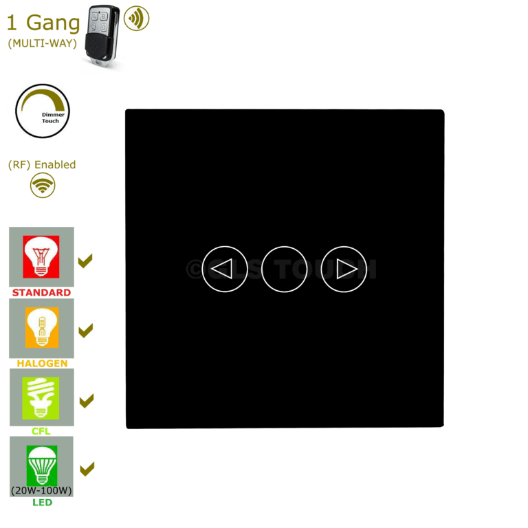 сензорен ключ димируем черен цвят