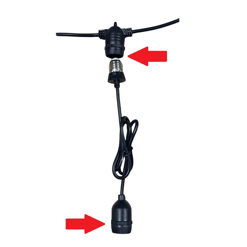 монтаж на кабел с фасунга