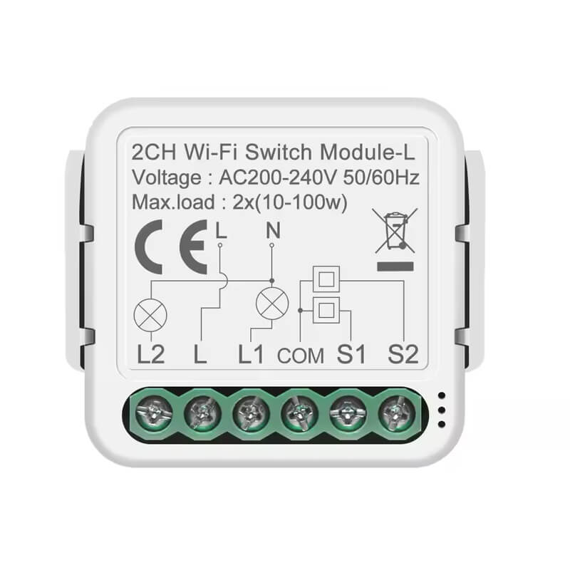 Wifi двойно реле без нула tuya