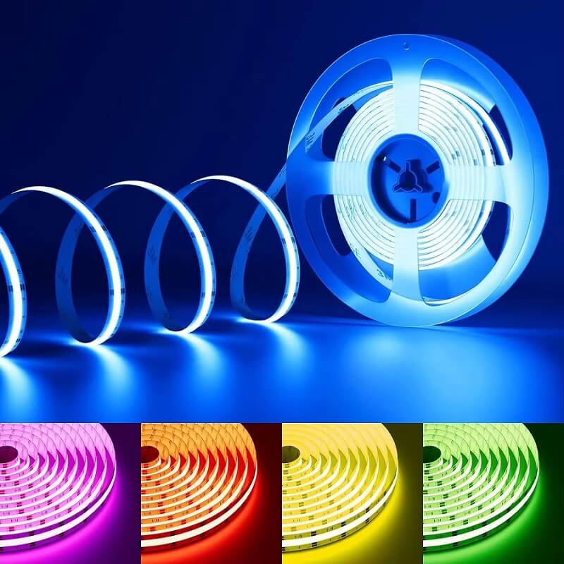 ярки цветове на rgb cob лента