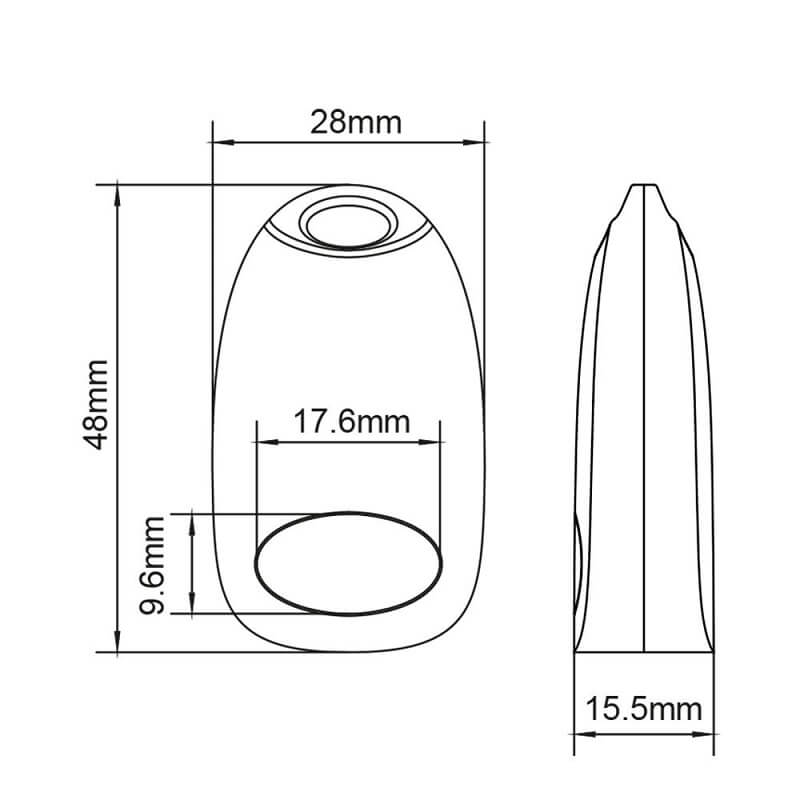 размери на кинетично дистанционно EBL