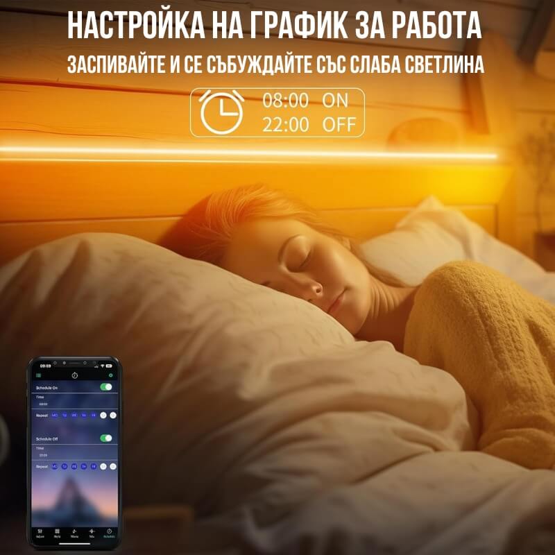 график за работа на rgb cob лента